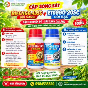 CẶP SONG SÁT BIFENGO 43SC SÓI VÀNG + ETOGGO 20SC SÓI BẠC MỖI CHAI 100ML